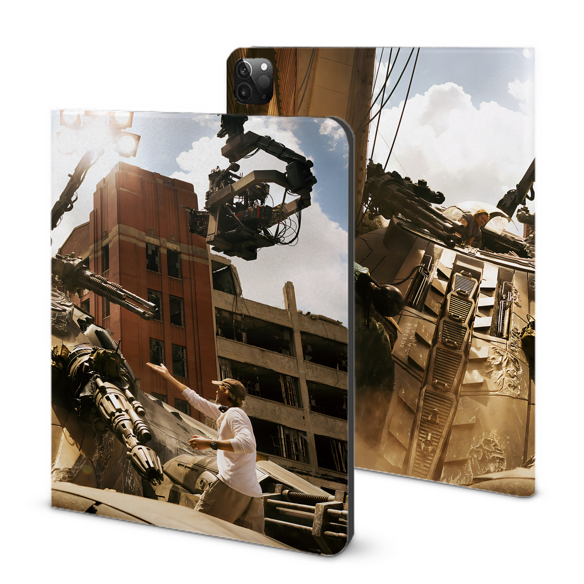 （画像用） Transformers トランスフォーマー IPadケース ペンホルダー付き ブックスタイルデザイン